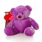 5 Feet Fat and Huge Purple Teddy Bear